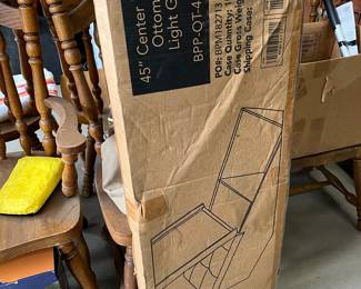 #219	Garage	45" Center Folding Ottoman Light Gray  in box	 $20.00 			
