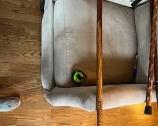 #132	Cane	Carved wood walking stick 44 in	 $20.00 			
