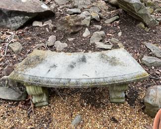 #230	Half-Moon Concrete Bench - 3 pcs - You Move 41x14x14	 $75.00 
