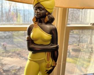 #60	Lamp	Pair of Male and Female Aladin Type Lime Green Lamps 25"	 $60.00 
