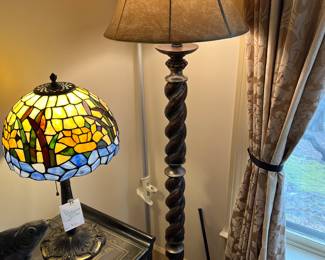 #50	Lamp	Ceramic Barley twist Look Floor lamp - 63" Tall	 $75.00 			
