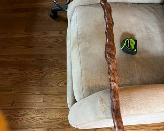 #133	Cane	Burled wood walking stick 34 1/2 tall	 $20.00 			
