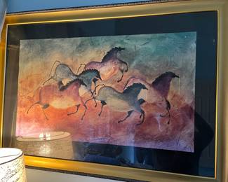 #164	Picture	Southwestern print in gold frame "Horse Dance"	 $40.00 			
