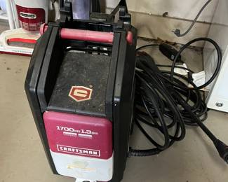 #114	Garage	Craftsman pressure washer 1700 Max PSI 1.3 MAX gpm	 $20.00 
