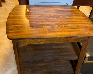 #204	Table	End table with two shelves, 26x22x23	 $100.00 			
