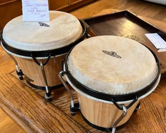 #157	Art	VTG Cosmic Percussion Latin wood bongos	 $30.00 			
