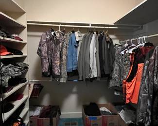 hunting and men's clothes size small to X large