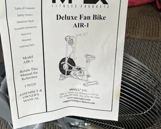 #237		Marcy stationary bike with fan front air - 1 	 $65.00   sold
#238		Edge 386 Magne bike 	 $65.00 

