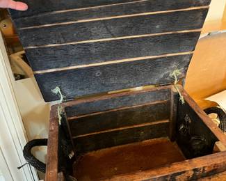 #20		Jack Daniels Wooden Crate w/Side Rope Handles - 17x13x9.5	 $75.00 	