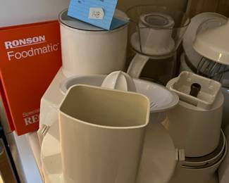 #148	Appliance	Ronson food Matic 17 Piece plus recipe book	 $40.00 			
