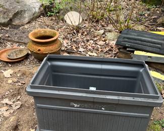 #228	Backyard	PaceWorks Plastic Storage Bin - 34x19x21 (top not working properly)	 $20.00 
