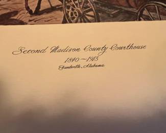 #206	Art	Print   of The Second Madison Courthouse, 1840-1915.  C.G. Monroe #36/300	 $120.00 
