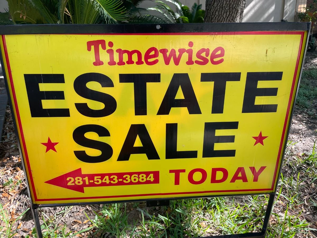 Timewise Estate Sales Sign
