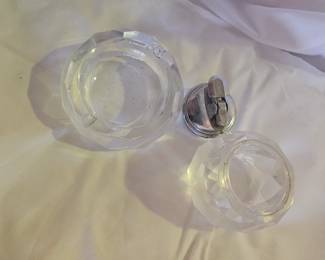Crystal Ashtray & Matching Lighter