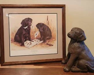 "Great Beginnings" Chocolate Labrador Retrievers by James H. Killen - Ducks Unlimited Great American Sporting Dog Collection.  