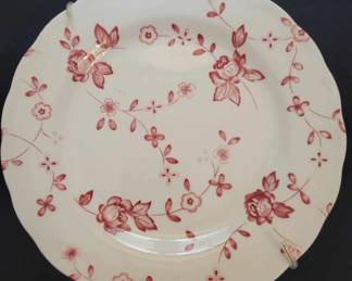 Collectible Vintage Nikko Japan Plate with Red Rose Pattern.