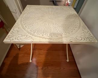 Metal textured table