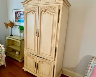Cream Shabby Chic armoire 