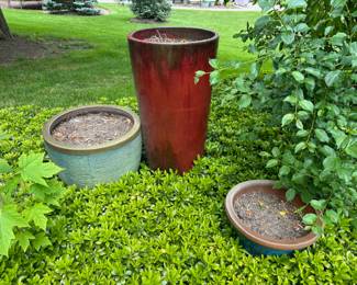 Assorted size ceramic planters