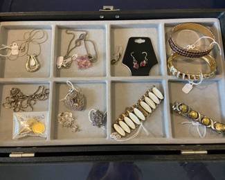 Sterling jewelry, Swarovski, Christian Dior cufflinks 