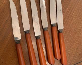 Bakelite steak knives - set of 6
