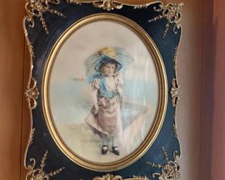 Child in Oval Picture Frame