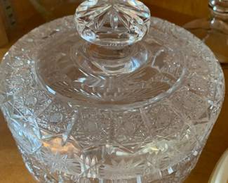 Leaded crystal candy dish