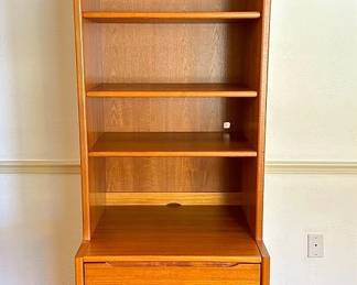 04 Danish Modern Teak Bookcase MidCentury Modern Style