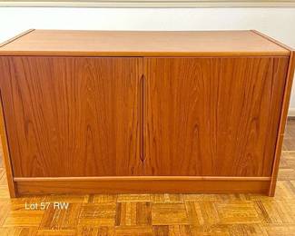 06 Danish Modern Teak Credenza with Doors MidCentury Modern