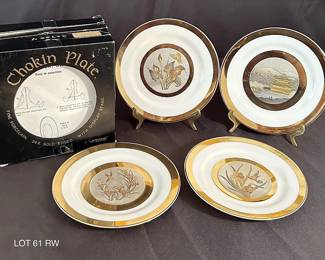 Chokin Decorative Vintage 6inch Plates