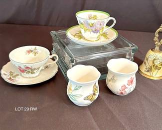 Tea Cup Saucer Bundle with Bell Raynaud Limoges, Lenox  more