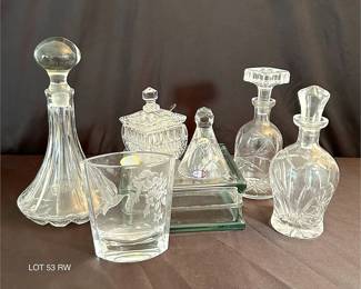 Crystal Decanters, Crystal Glass Bowl Lead Hummingbird Vase