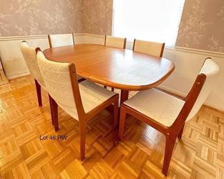 01 Dyrlund Danish Modern Teak Dining Table