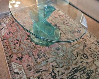 Stacked glass coffee table 