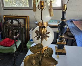 Feldman brass lily pad lamp