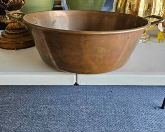 Copper and brass pot