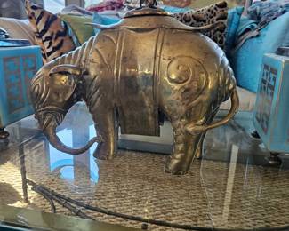 Circa 1940's brass elephant censor