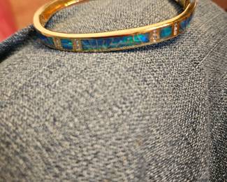 18k diamond and opal bracelet