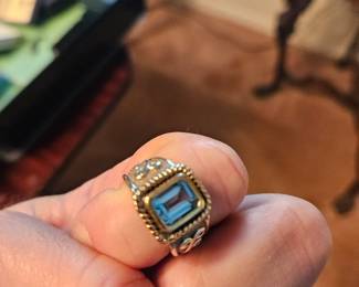 Sterling and gold ring