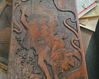 Carved wood art