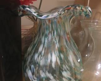 Hand-blown glass vase