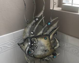 Metal fish decor