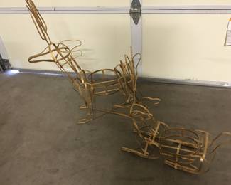Metal reindeer plant holders