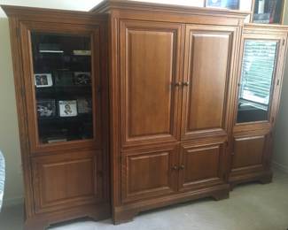 Storage armoire & bookcases