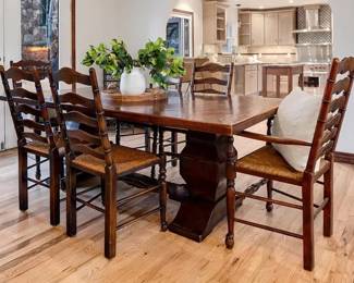 Custom made alder wood table 79hx24wx19.5d