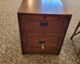 Wooden 2 drawer file cabinet