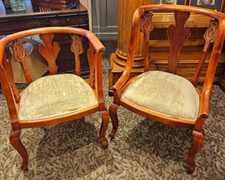 Beautiful hand carved art Nouveau chair set a great price