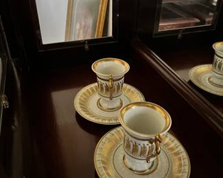 Demitasse cups and saucers. 