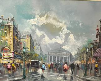 Rome tourist oil on canvas