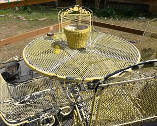 1970s wrought iron patio set